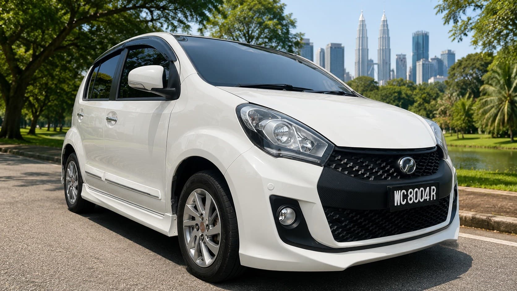 雪兰莪吉隆坡自驾租车 - Perodua Perodua Myvi White (Hatchback)